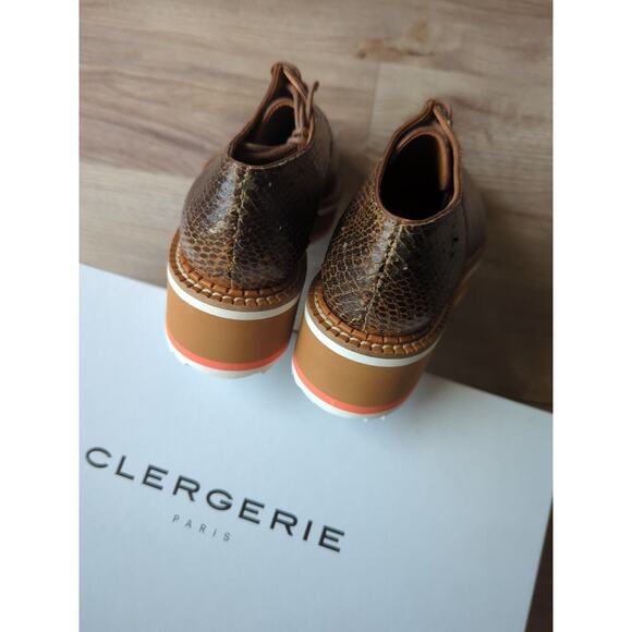 Clergerie Brook Platform Lightweight Comfort Oxford Womens 9 Brown - Picture 8 of 16